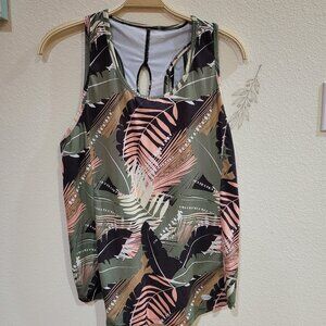 EUC Reel Legends Performance Outfitters Floral Tropical Active Top Size XL
